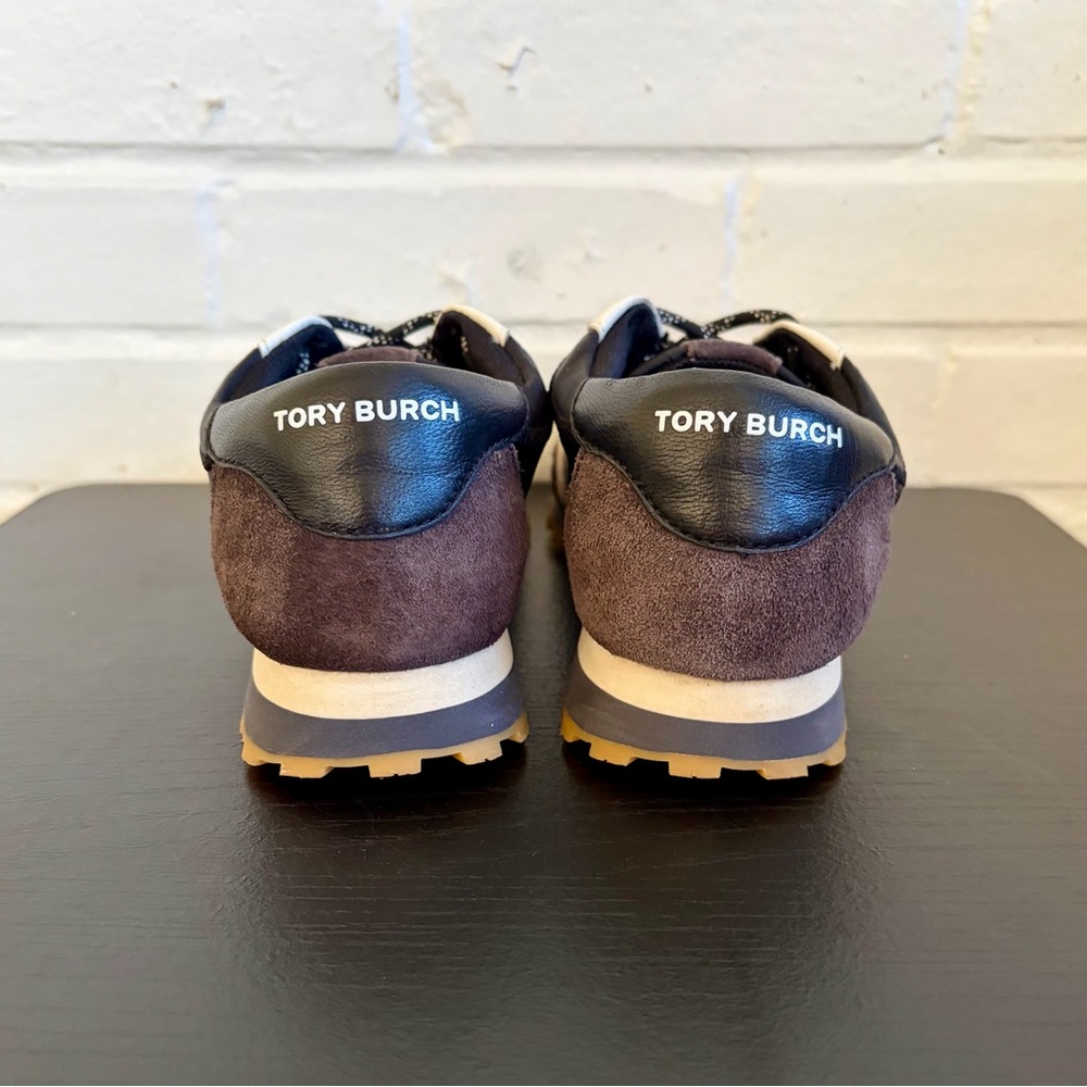 Tory Burch Black, Cream & Brown Logo Runner Sneakers - Picture 6 of 8